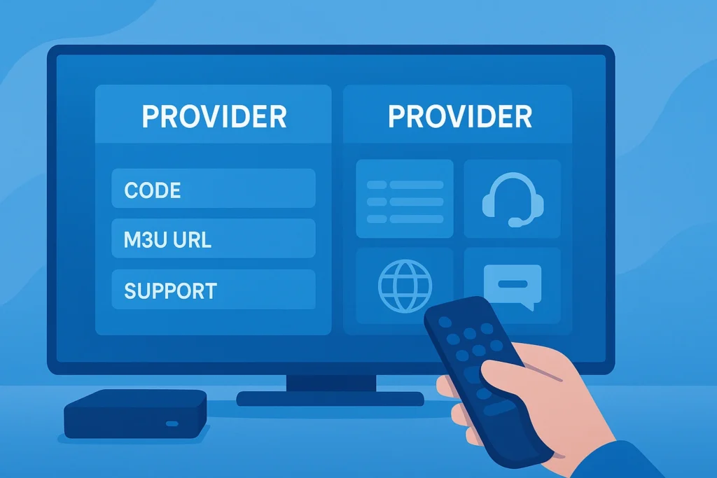 Meilleurs fournisseurs IPTV compatibles avec Iron-TV Pro